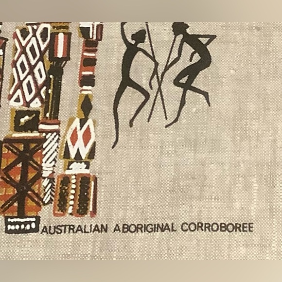 Seven Australian Aboriginal Corroboree Natural Material Placemats - Picture 11 of 11